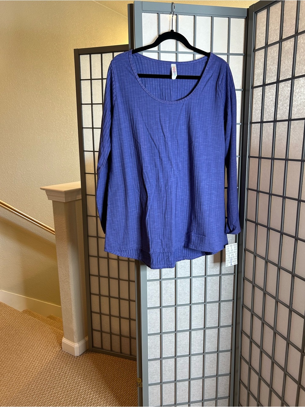 NWT LuLaRoe Lynnae Purple Long-Sleeve Scoop Neck Top